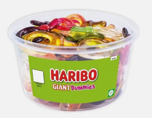 HARIBO Giant Dummies Jelly Sweets Tub 816g