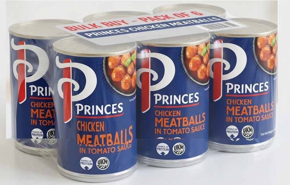 Chicken Meatballs in Tomato Sauce Princes Quick & Tasty 370g Pack of 6