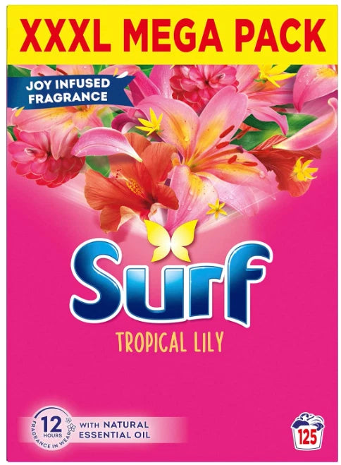 Surf Tropical Lily Washing Powder Laundry Detergent 125 Washes 6.25KG