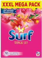 Surf Tropical Lily Washing Powder Laundry Detergent 125 Washes 6.25KG