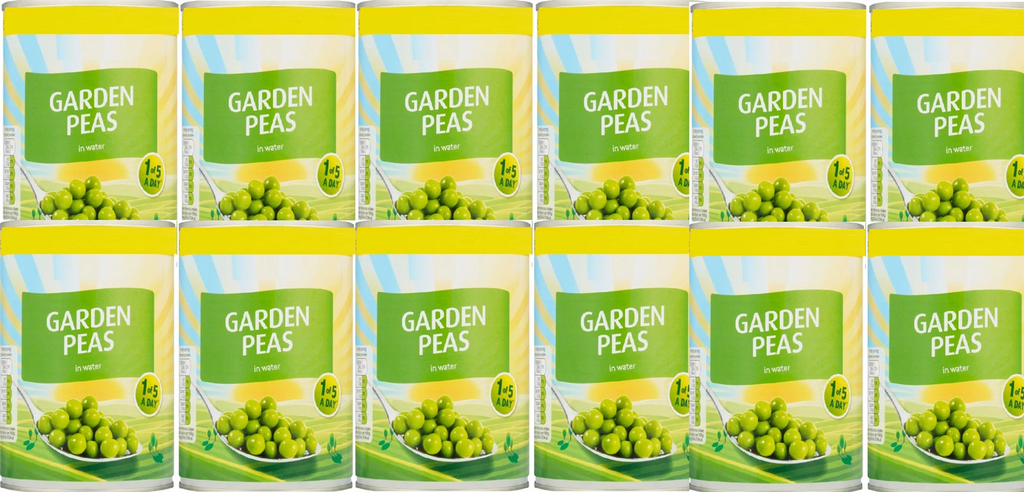 Bestin Garden Peas in Water, 560g, Pack of 12
