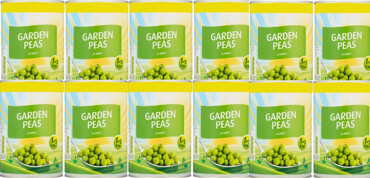 Bestin Garden Peas in Water, 560g, Pack of 12