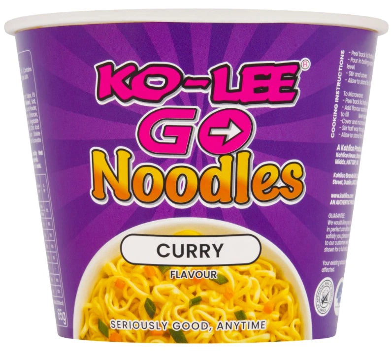 Ko-lee Go Cup Noodles Curry Flavour 65 g (Pack of 6)