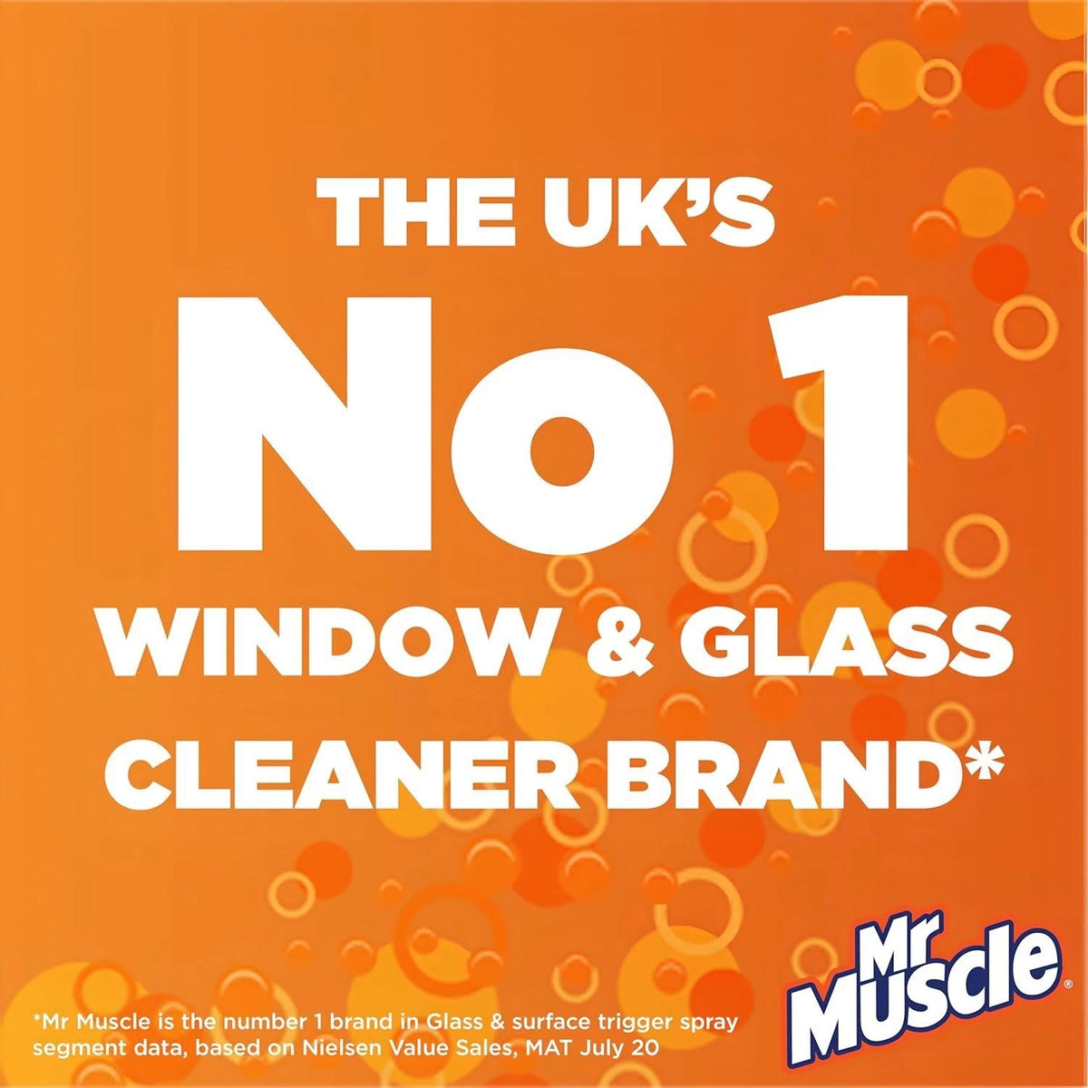 Mr Muscle Platinum Window & Glass Cleaner Spray, 750ml Pack of 6
