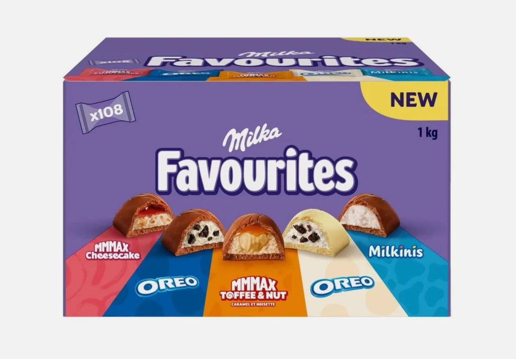 Milka Favourites Assortment Chocolates MMMAX Oreo Milkinis 108Pcs Mix Pack 1kg