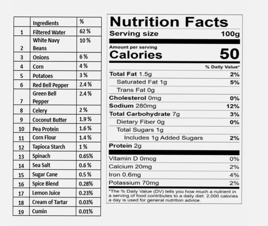 Allen Family Foods White Bean Chilli Soup Nutrient-Rich Ready Meal Pack 6 x 405g