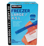 Kirkland Signature Freezer Large Bags 4.5L, 192 Count