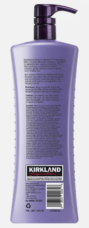 Kirkland Signature Professional Salon Formula Moisture Shampoo Conditioner Pack