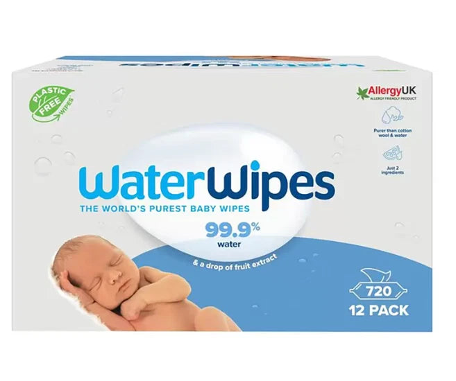Water Wipe Pure Cotton Wool Packets 60x12 Baby Wipes Cleaning Pack 720 Sheets