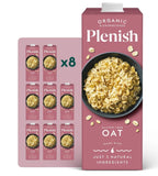 Plenish Organic Unsweetened Oat Milk 1L (Pack of 8)