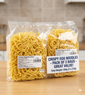 Crispy Egg Noodles, Chinese Style, with Wheat Flour and Egg, 210g Pack of 2