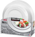 Kirkland Signature Elegant Plastic Plates Size ( 7.5"/10.25") 50 Count