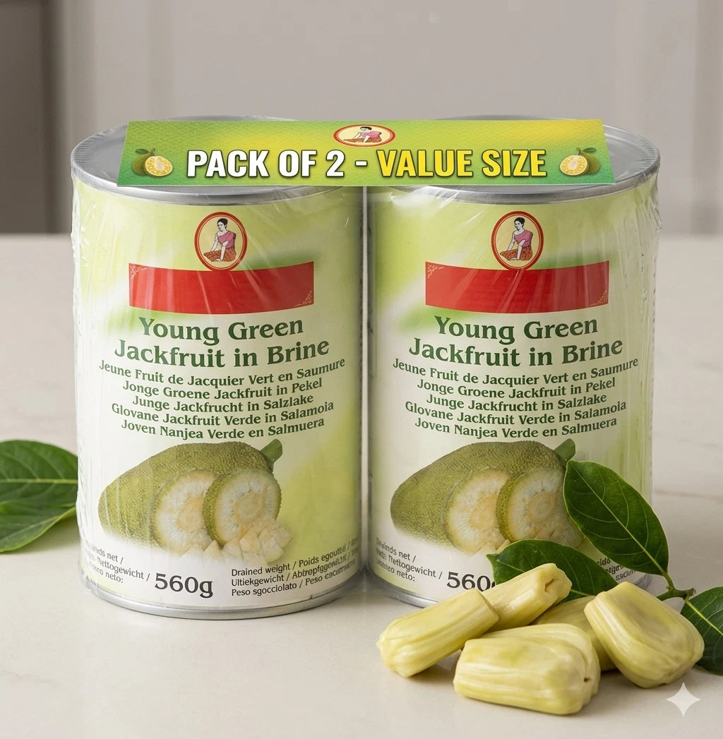 Maeploy Young Green Jackfruit in Brine, 560g, Pack of 2 Tropical Flavour
