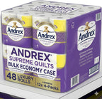Andrex Supreme Quilts Toilet Tissue 48 Toilet Rolls 3 Ply Soft Thick Sheets