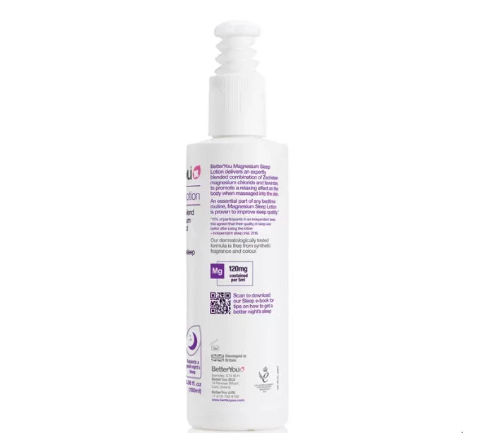 BetterYou Magnesium Sleep Lotion Body Natural Lavender Skin Relax Pack 3 x 180ml