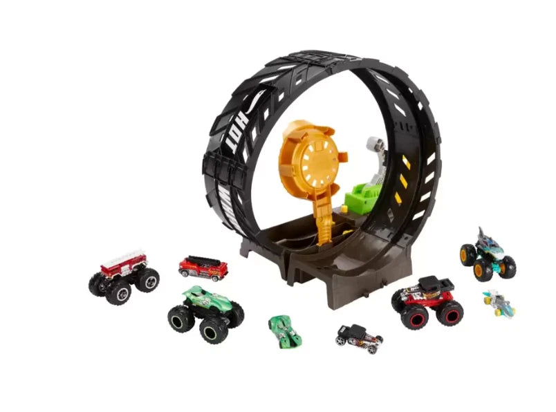 Hot Wheels Monster Trucks Epic Loop Challenge Play Set +8 Hot Wheels Vehicles