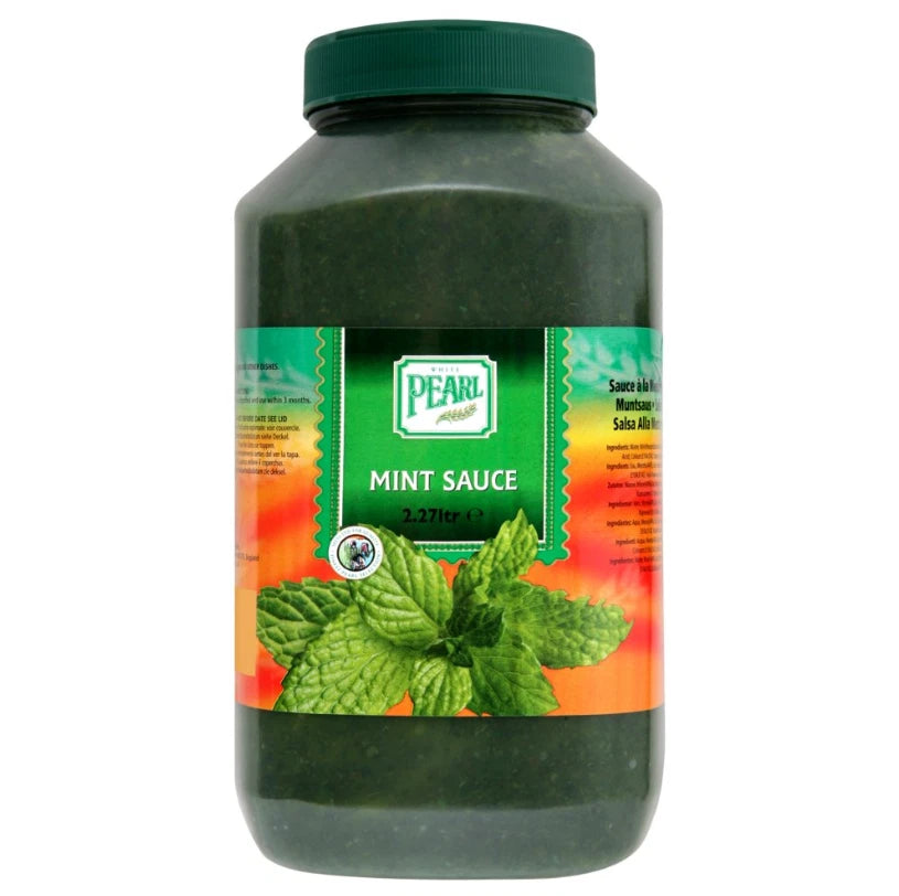 White Pearl Mint Sauce 2.27L Classic British Mint Sauce for Roasts & Gravies