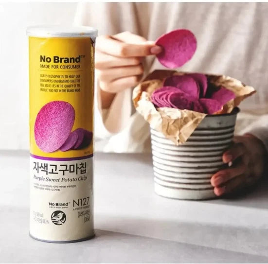 Korean Purple Sweet Potato Chip Crisp Snack 160g No Brand Pack of 2