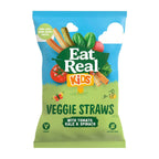 Eat Real Crisps Veggie Straws Chips Vegan Kale Tomato Spinach Box 24 Bags x 20g