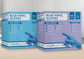 Jena Disposable Multi-Purpose Blue Vinyl Gloves Ambidextrous M / L Size Pack 200