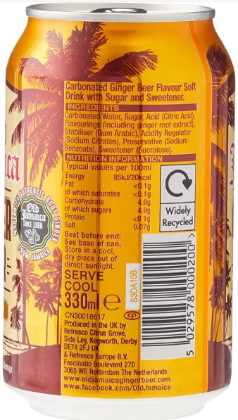 Old Jamaica Ginger Beer Soft Drinks 330 ml Pack of 24