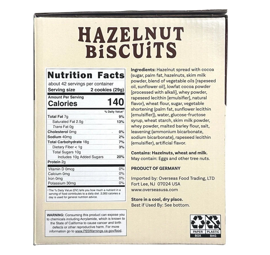 Le Chic Hazelnut Biscuits with Cocoa Hazelnut Filling (4 x 305g)