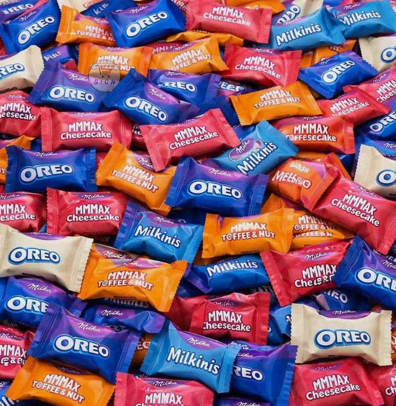 Milka Favourites Assortment Chocolates MMMAX Oreo Milkinis 108Pcs Mix Pack 1kg