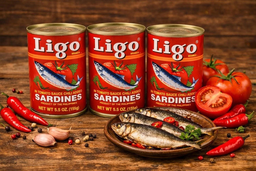 Ligo Sardines In Tomato and Chilli Sauce Wild-Caught Sardines 155g (Pack of 3)