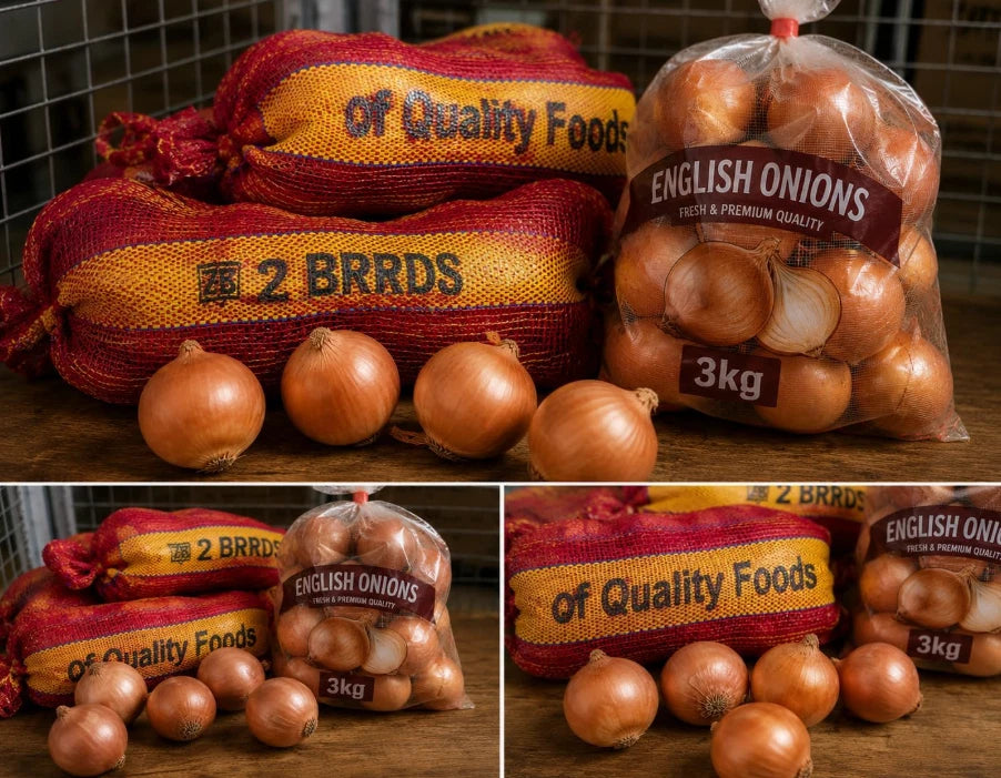 Fresh English Onions, 3kg Ideal for Curries, Salads, Marinades and Stir Fries