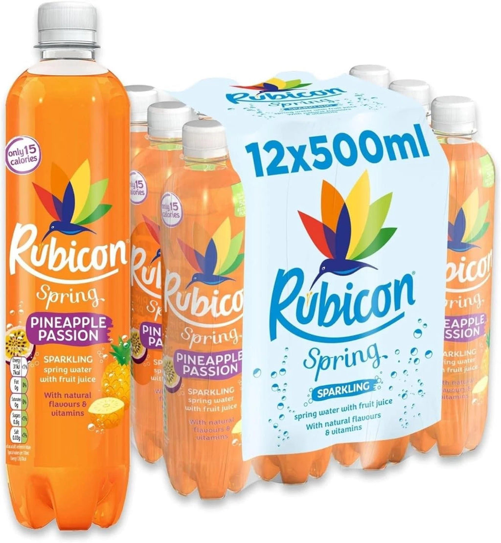 Rubicon Spring Pineapple Passion Sparkling Spring Water 500ml x 12