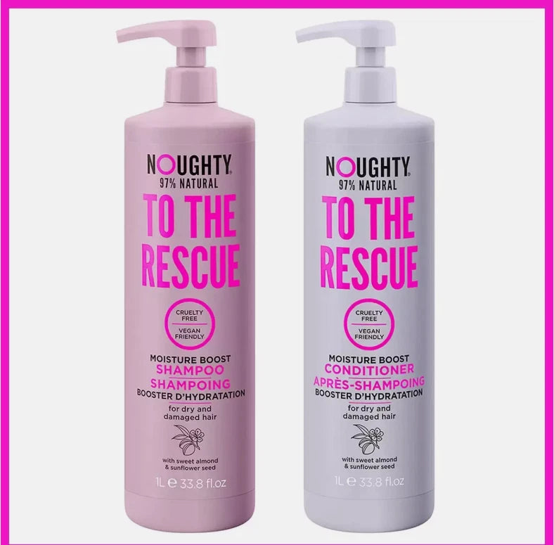 Noughty To The Rescue Shampoo & Conditioner Hair Rehydrates Restores Pack 2 x 1L
