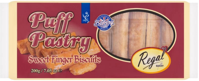 Regal Bakery Puff Pastry Sweet Finger Biscuits 200g (Pack of 2)