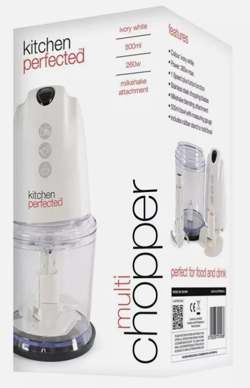 Kitchen Perfected 260W Multi Chopper,1 Speed,Steel Blade,Cream - E5416WI