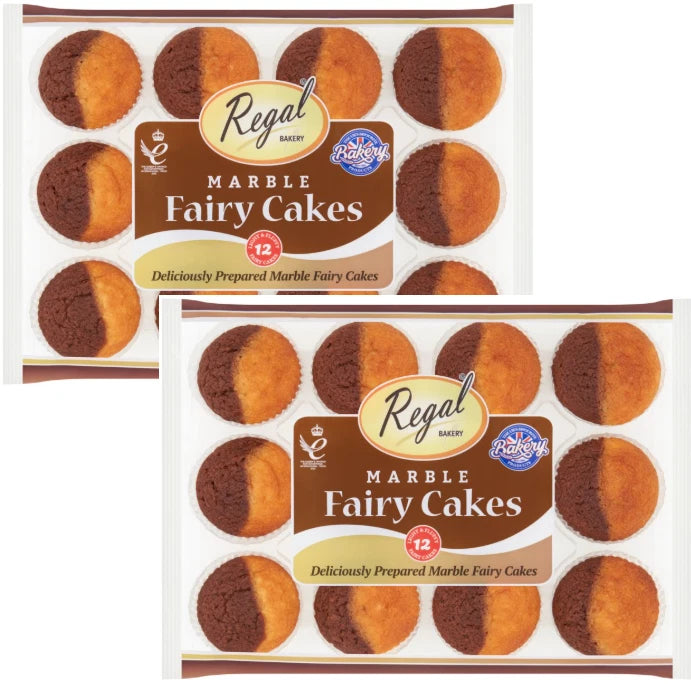 Regal Bakery 12 Marble Fairy Cakes 280g (Pack of 2)