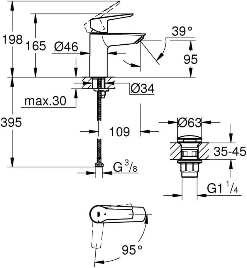 GROHE QuickFix Start Basin Mixer Tap
