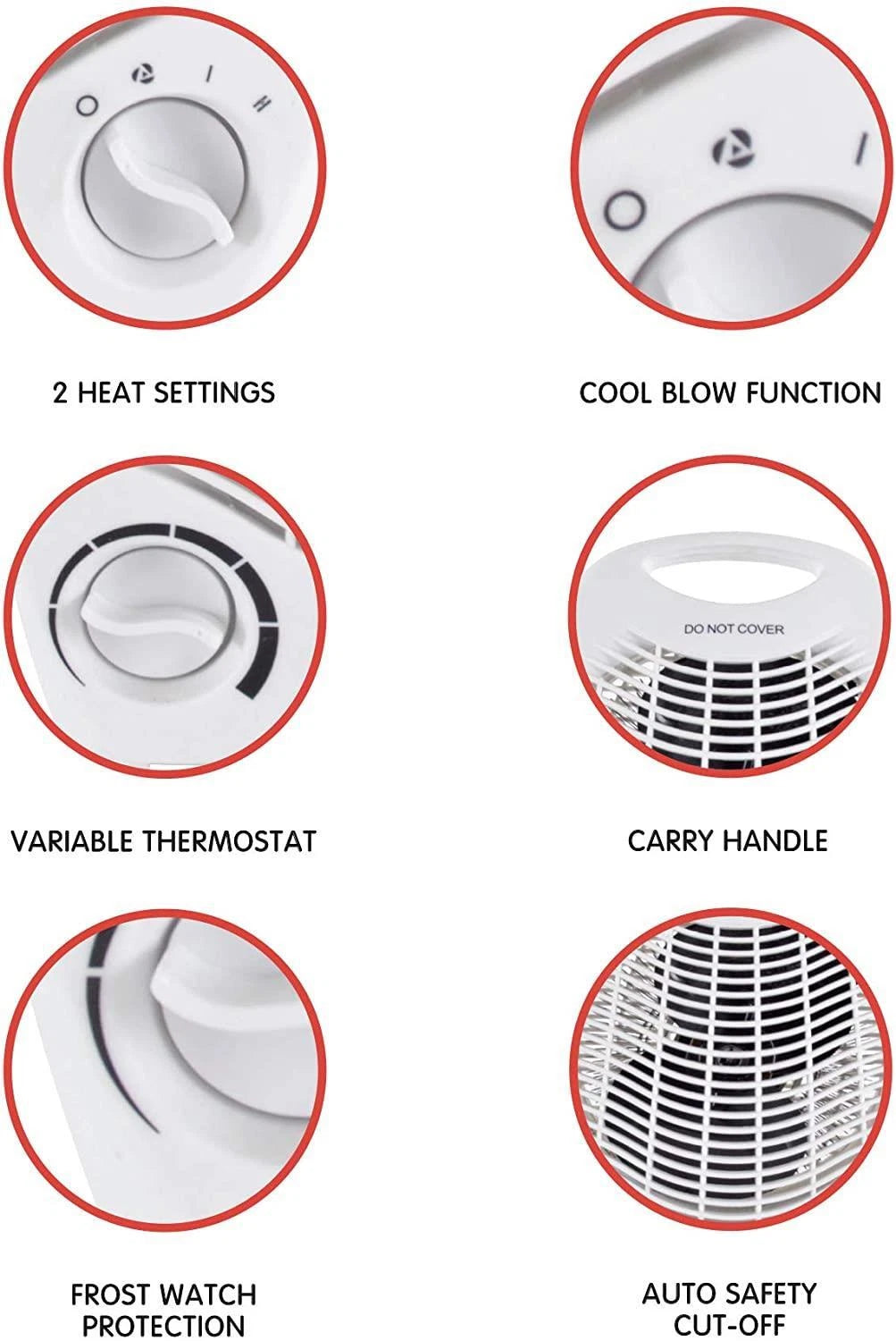 Lloytron F2001WH 2000Kw Upright Electric Fan Heater White