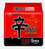 Nongshim Shin Ramyun Gourmet Spicy Instant Noodles 120g Halal (Pack of 5)