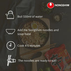 Nongshim Hot & Spicy Bowl Chewy Noodles, Quick Meal 100g Pack of 6