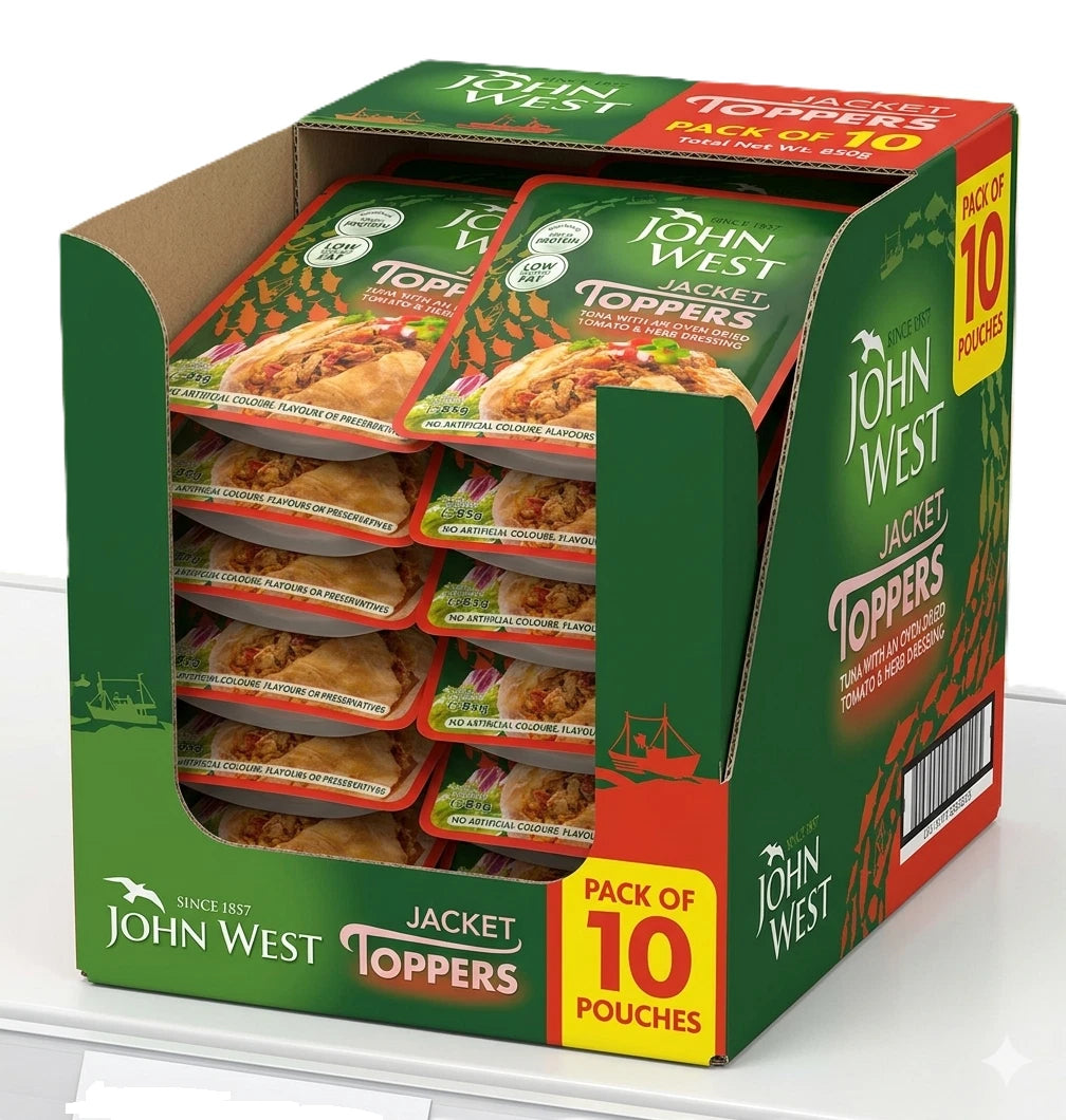 John West Jacket Toppers Tuna with an Oven Dried Tomato & Herb Dressing 85g x10
