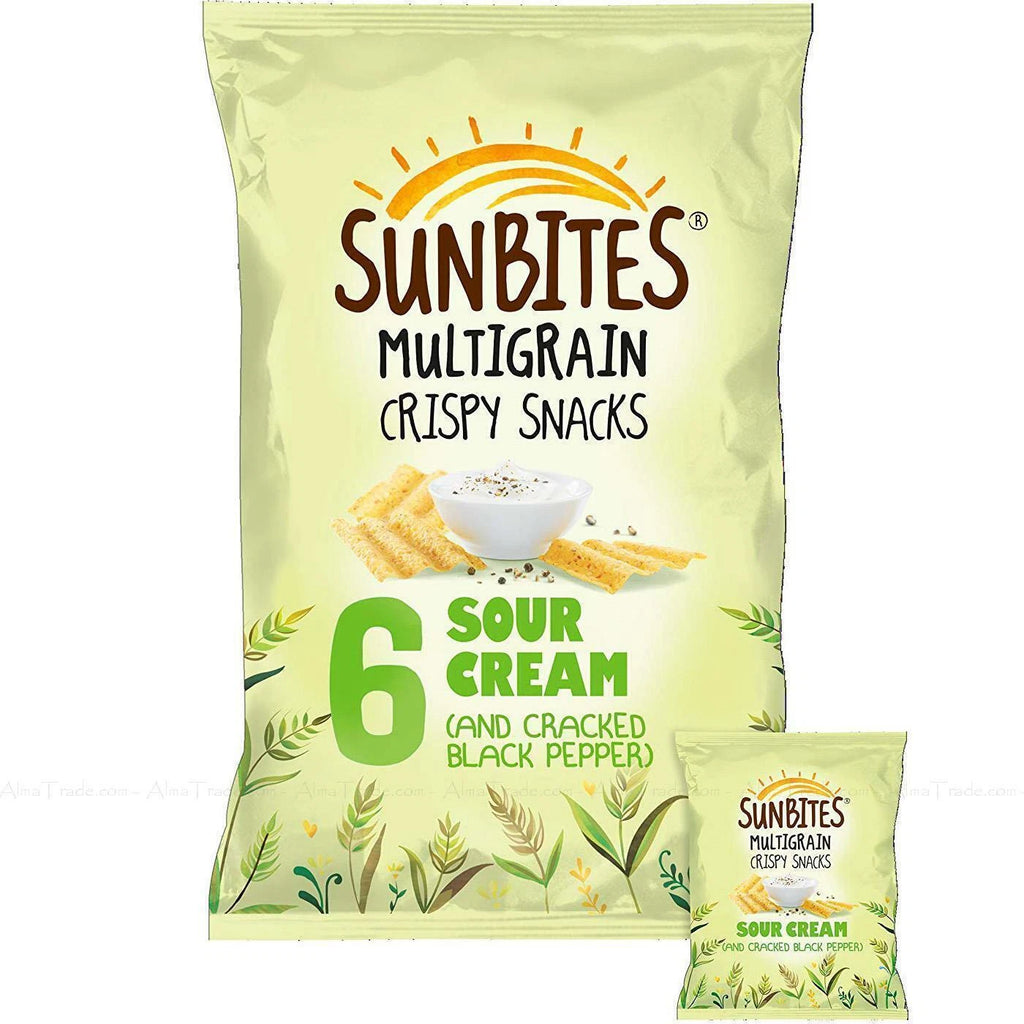 Walkers Sunbites 100% Whole Grain Crisps Sour Cream Sweet Chilli Mix Pack 24x25g
