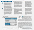 Jena Disposable Multi-Purpose Blue Vinyl Gloves Ambidextrous M / L Size Pack 200