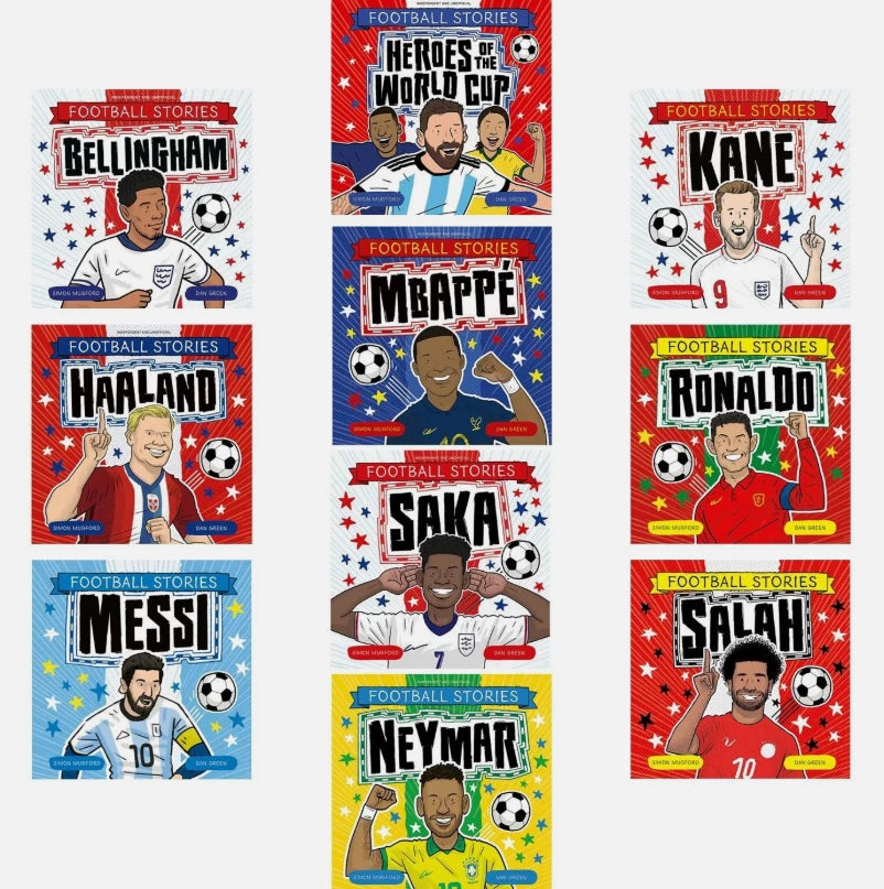 Football Stories World Cup Heroes Simon Mugford Dan Green Collection Set 10Books