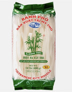 Vietnamese thick Rice Noodles, XL 10mm Gluten Free, Vegan, Pack of 3 x 400g
