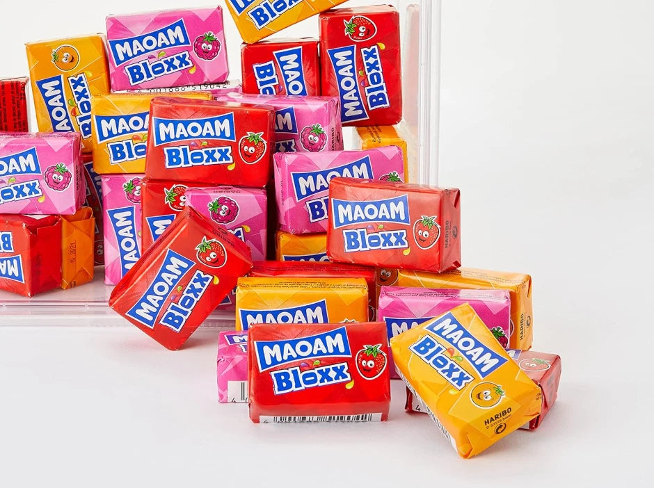Haribo MAOAM Bloxx Fruit & Cola Flavour Chewy Sweets Tub 880g