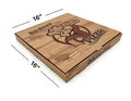 16" Brown Premium Quality PIZZA BOX Take Away Fast Food Printed Pack of 45