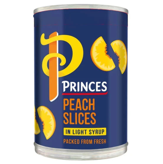 Princes Peach Slices Juice, 410 g (Pack of 6)