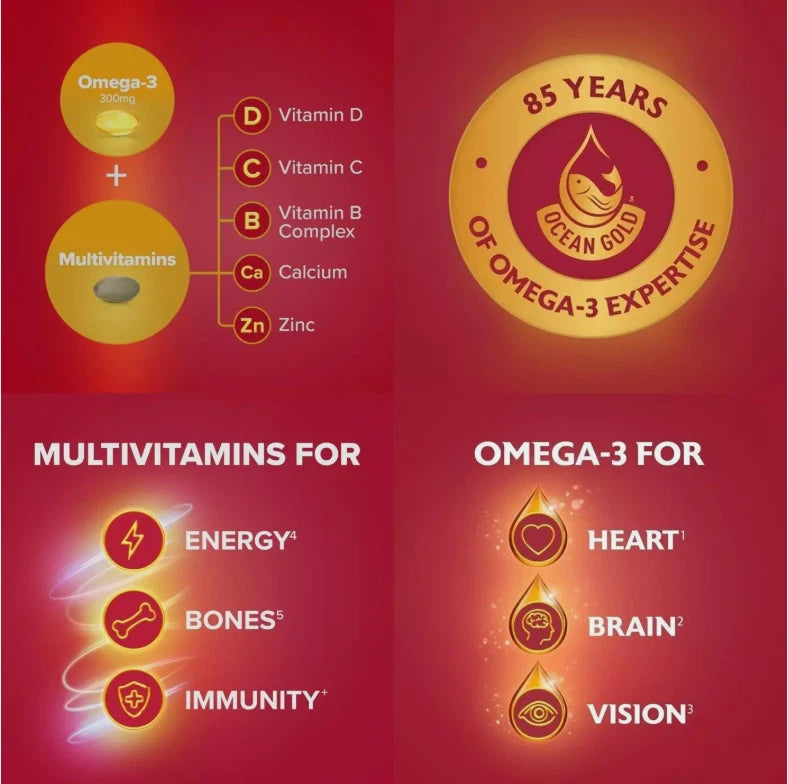 Seven Seas Omega 3 Multivitamins Man, 2 x 60 Count