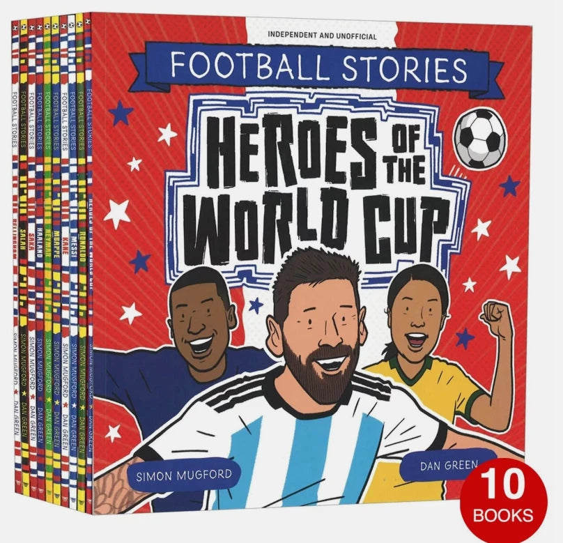 Football Stories World Cup Heroes Simon Mugford Dan Green Collection Set 10Books