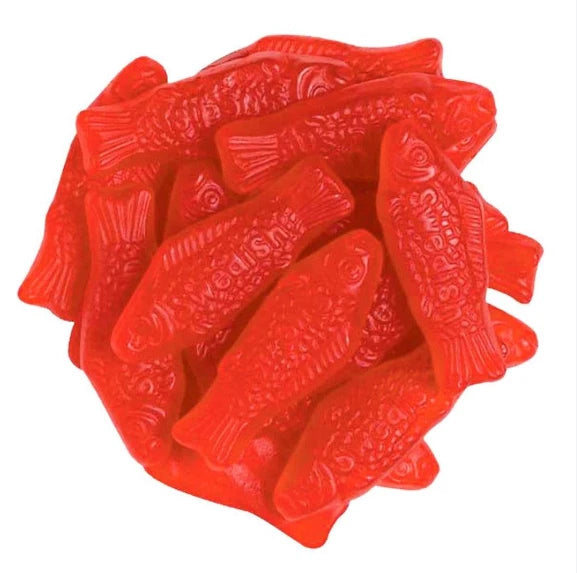 Red Band Swedish Fish, Original Sweet Strawberry Flavour, 10 x 100g, Chewy Candy