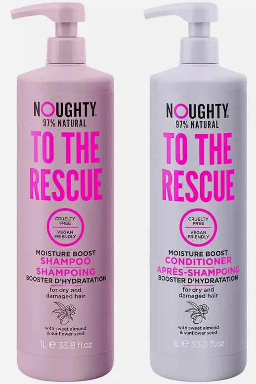 Noughty To The Rescue Shampoo & Conditioner Hair Rehydrates Restores Pack 2 x 1L